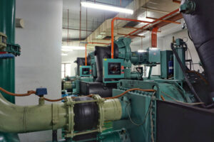 equipment,,cables,,motor,pump,and,piping,as,found,inside,of